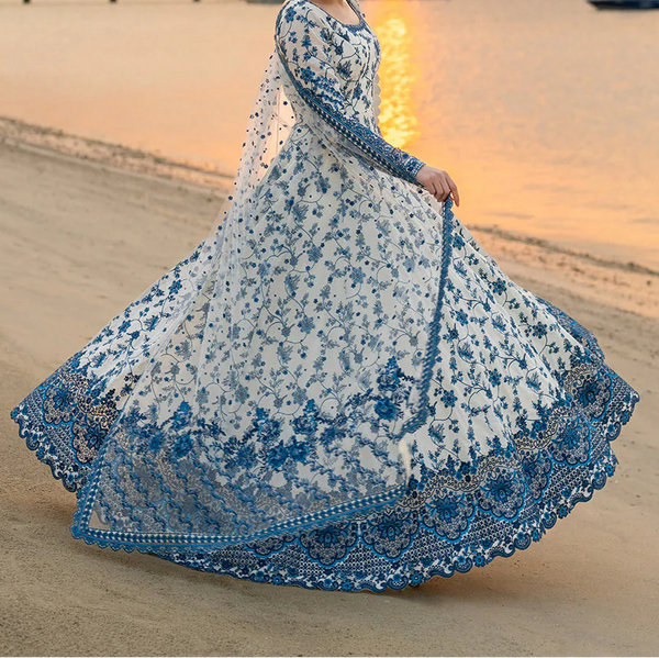 K1493-Embroidered 3pc Lawn Dress With Printed Lawn Dupatta.