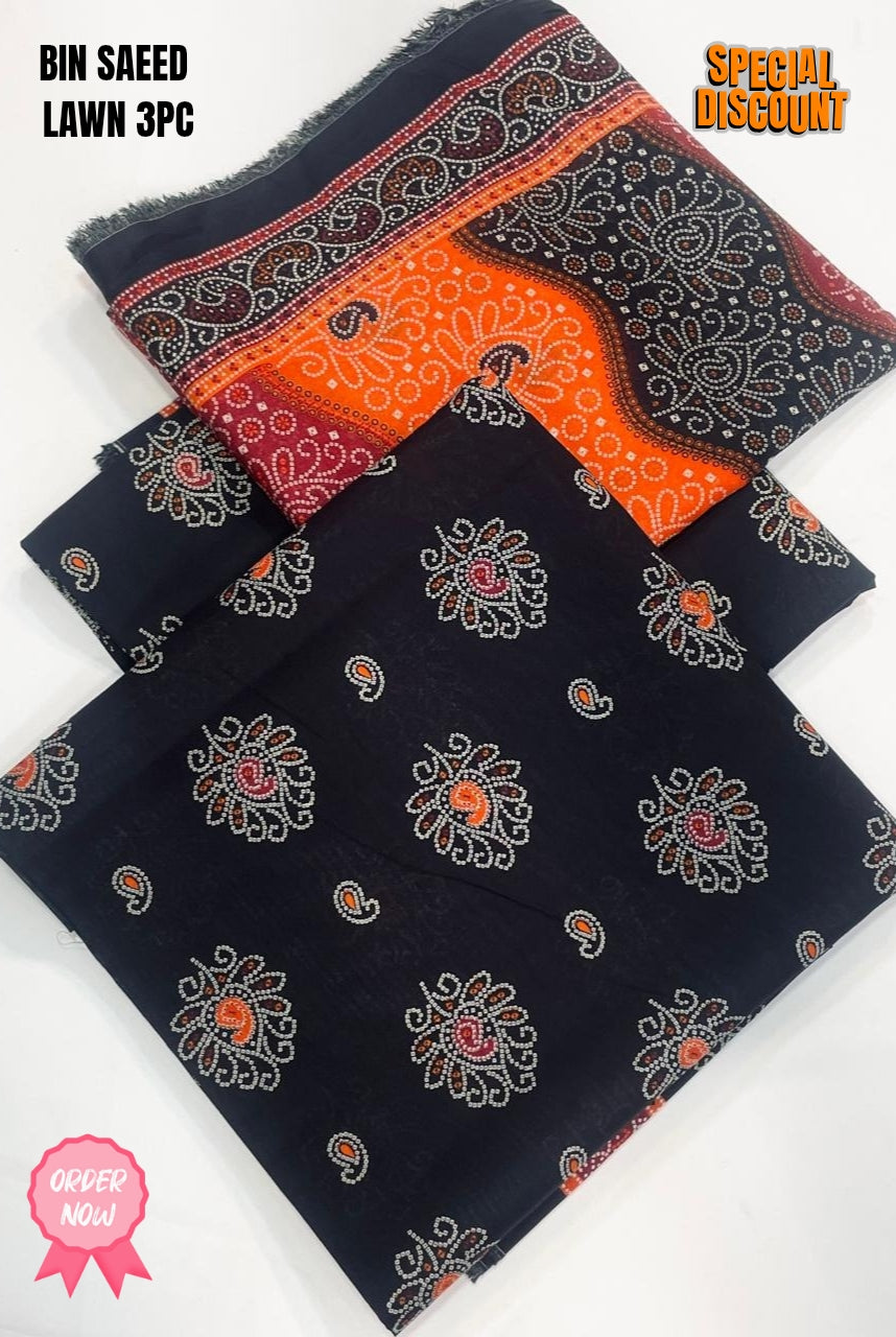 *BIN SAEED BRANDED 3PCS 💯 ORiIGNAL LAWN*
