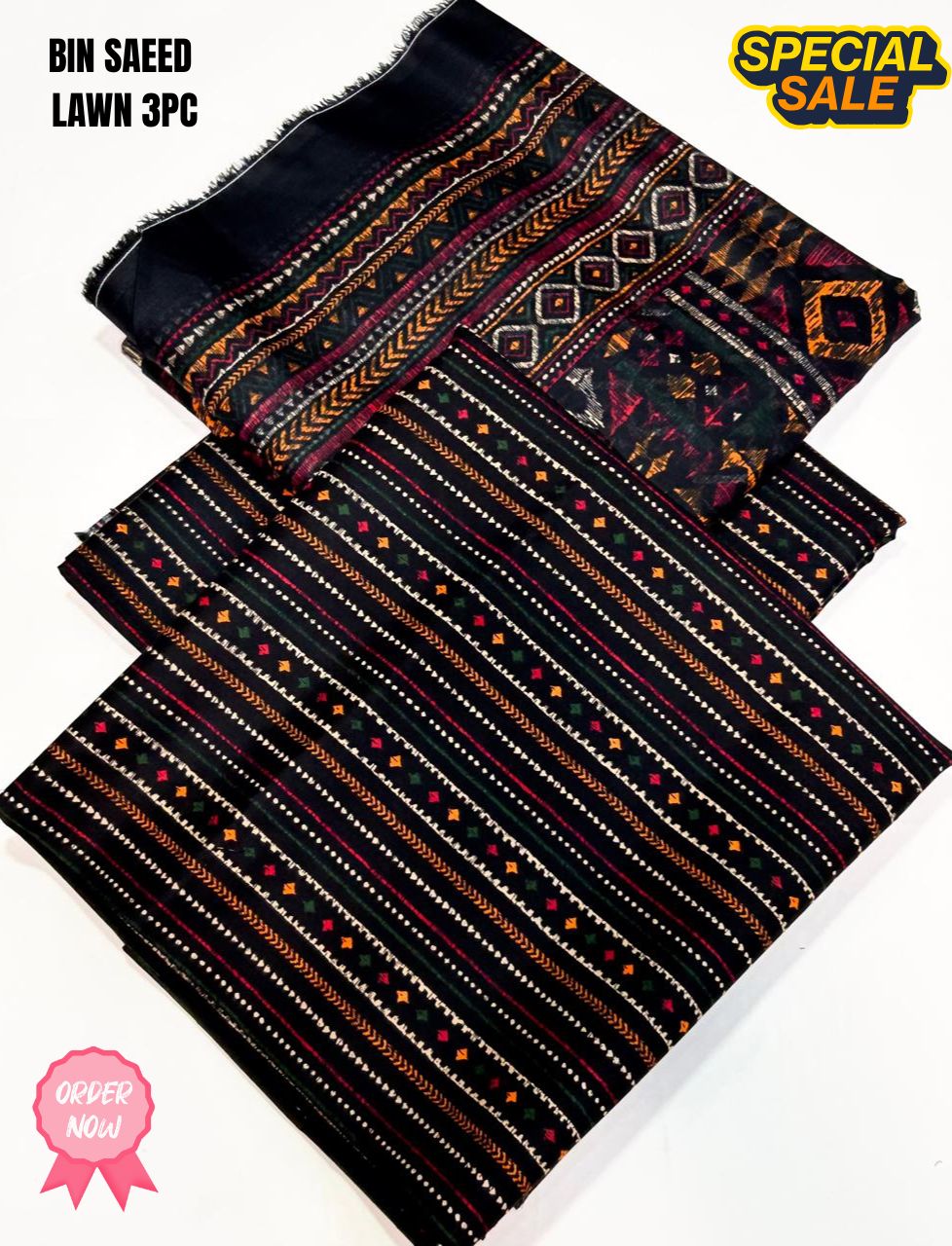 *BIN SAEED BRANDED 3PCS 💯 ORiIGNAL LAWN*
