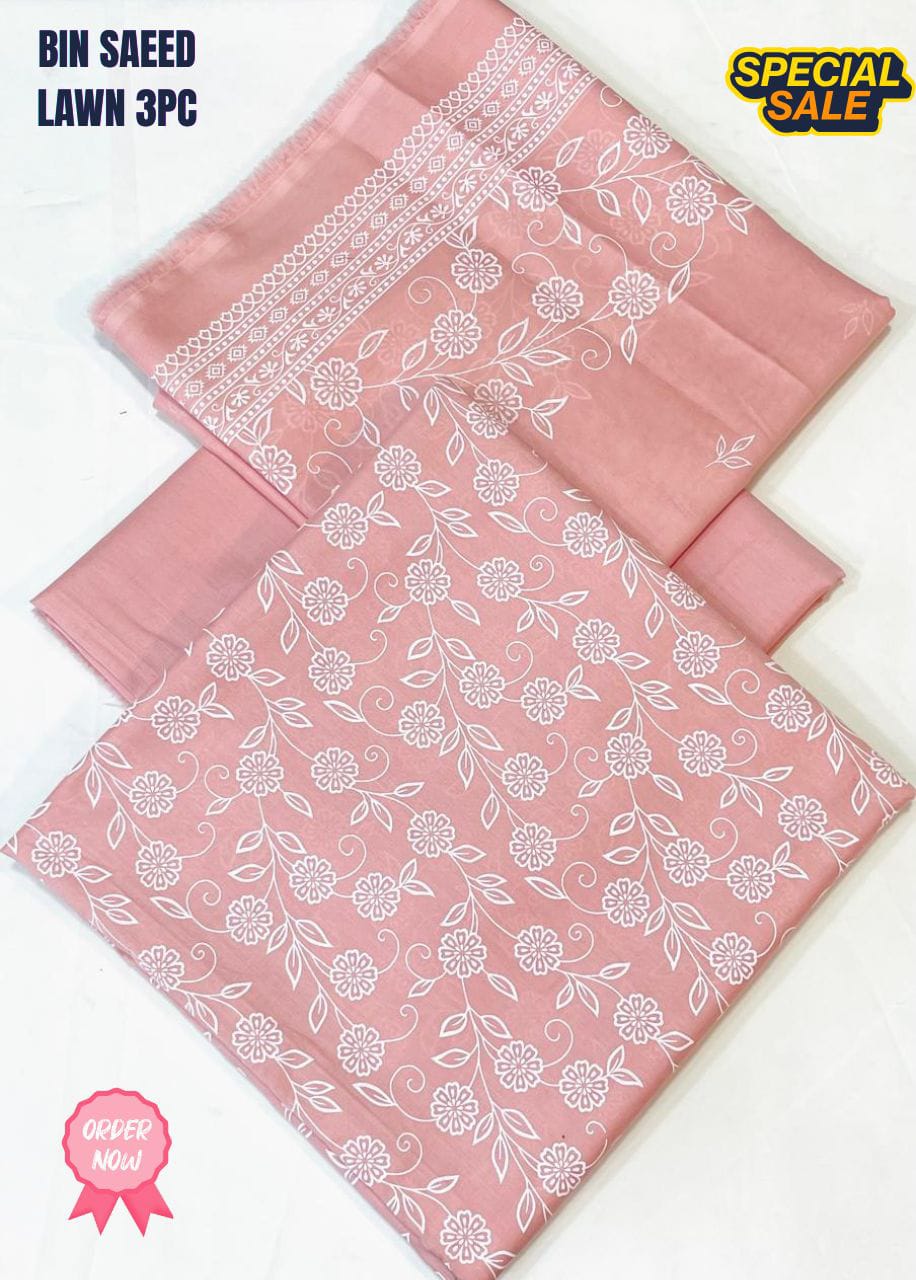 *BIN SAEED BRANDED 3PCS 💯 ORiIGNAL LAWN*