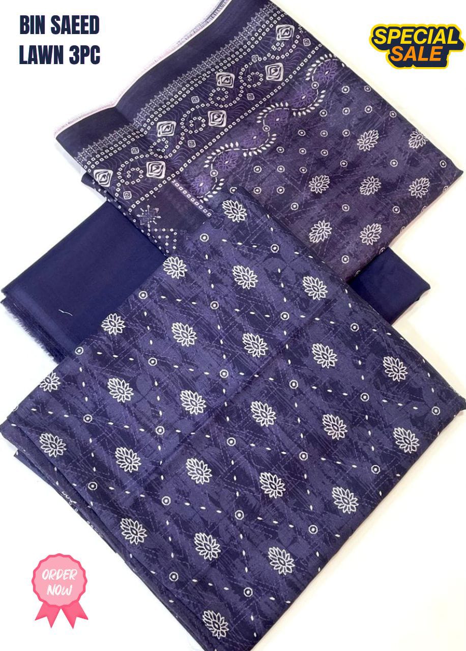 *BIN SAEED BRANDED 3PCS 💯 ORiIGNAL LAWN*