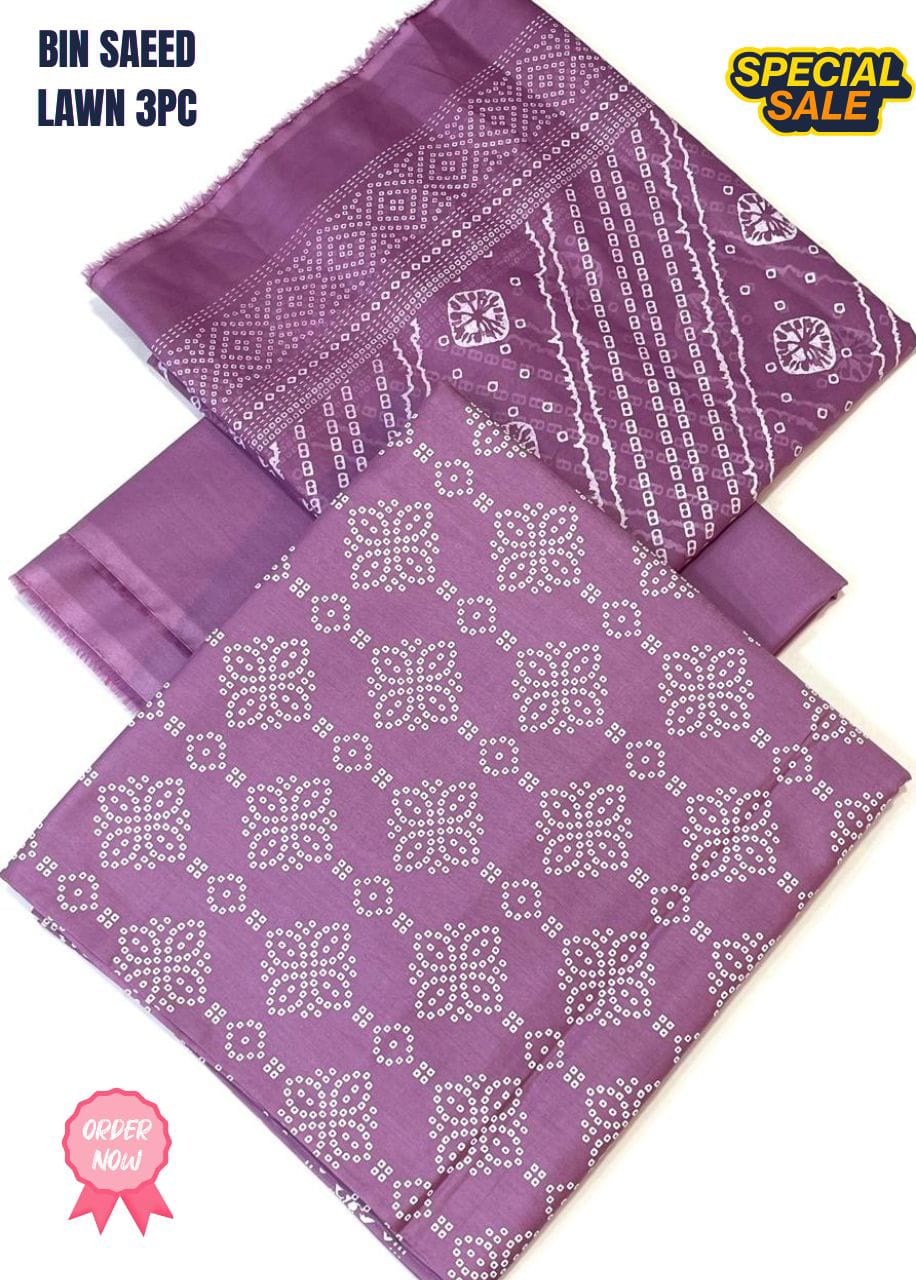 *BIN SAEED BRANDED 3PCS 💯 ORiIGNAL LAWN*