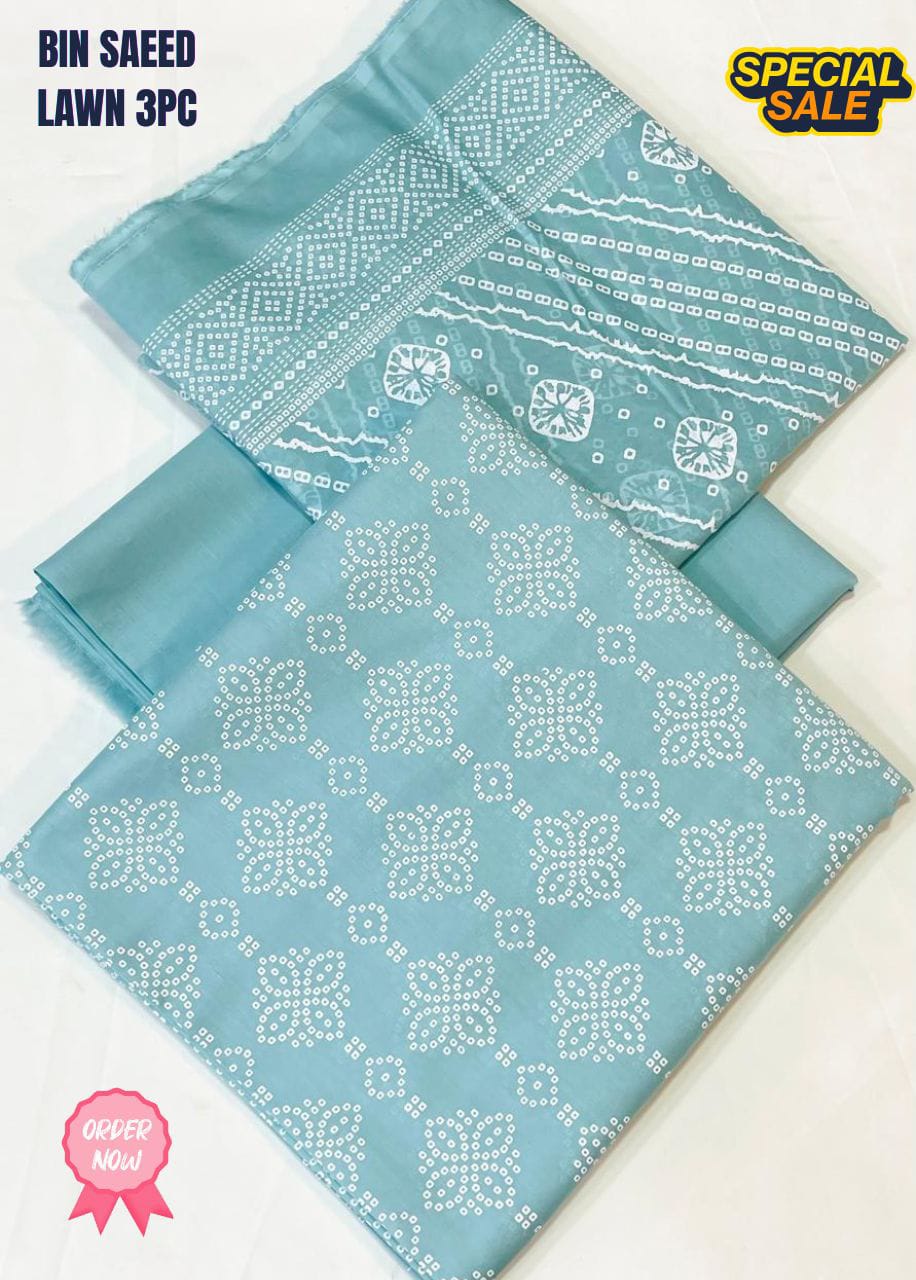 *BIN SAEED BRANDED 3PCS 💯 ORiIGNAL LAWN*