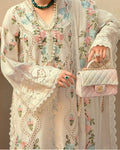 S1315-Embroidered 3pc Lawn Dress With Embroidered Organza Dupatta.